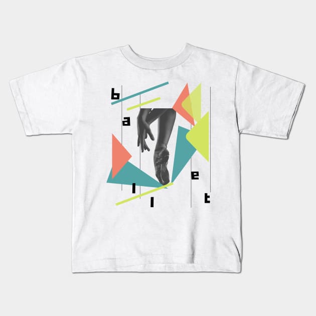 ballet dancer design Kids T-Shirt by Dancespread